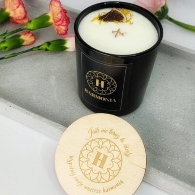 świeca sojowa ręcznie robiona cytrusowa nastrojowa energia