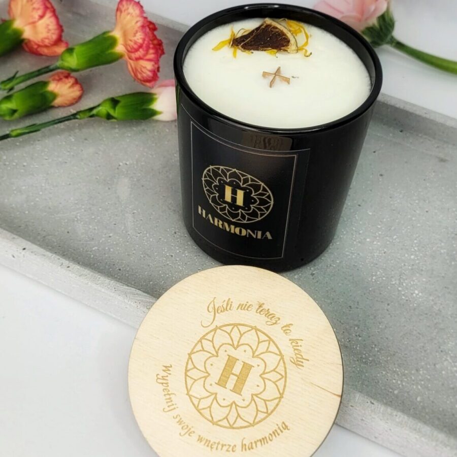 świeca sojowa ręcznie robiona cytrusowa nastrojowa energia