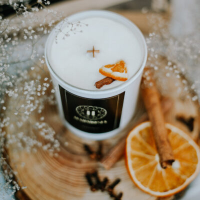 Świeca Sojowa Naturalna - Pomarańcza & Cynamon & Goździk